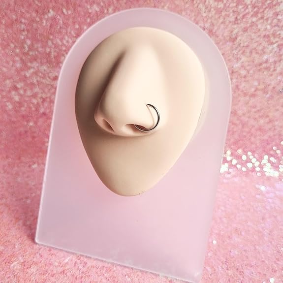 LukGud Pack Of 2 Pcs Clip-On Non-Pierced Nose Ring For Women And Girls