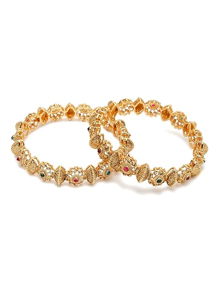 LukGud Gold Plated Bangles for Women