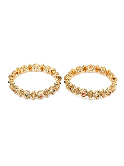 LukGud Gold Plated Bangles for Women
