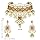 LukGud Gold Plated Meenakari Bridal Choker Necklace Earring Jewellery Set for women