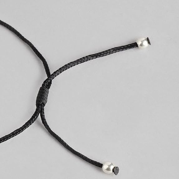 LukGud Silver Rhodium Plated Adjustable Anklet (Single) | Valentine Gift for Women & Girls