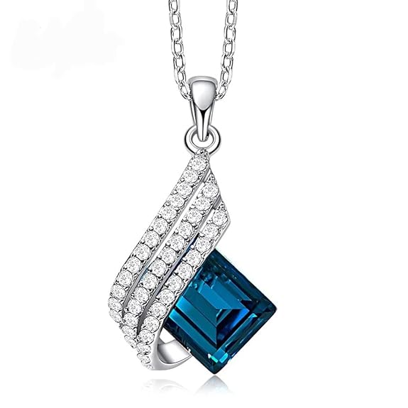 LukGud Necklace Jewellery Set Gifts for Women and Girls (Blue)