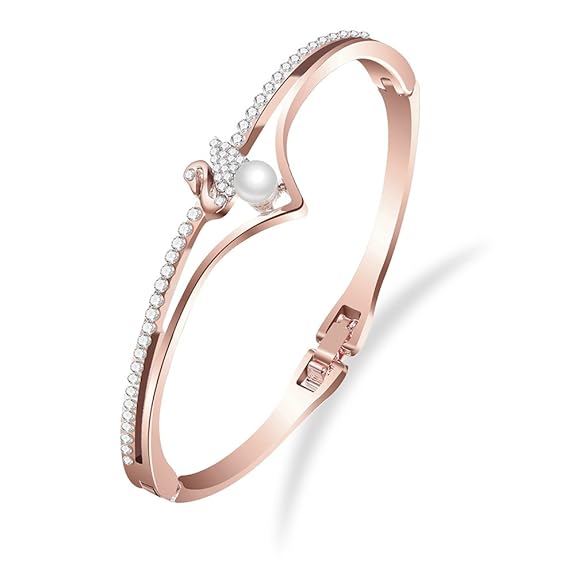 LukGud 18k Rose Gold Stylish Bracelet for Women and Girls
