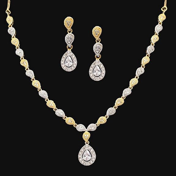 LukGud American Diamond Jewellery for Women and Girl