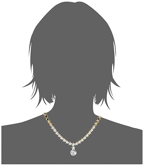 LukGud Gold Plated Austrian Crystals Necklace Set for Women