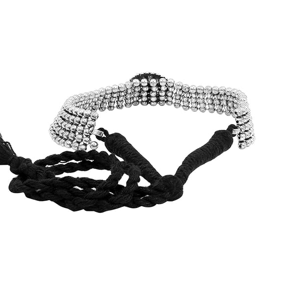 LukGud Classic German Silver Oxidised Jewellery Set Traditional Choker Necklace Set for Women and Girls