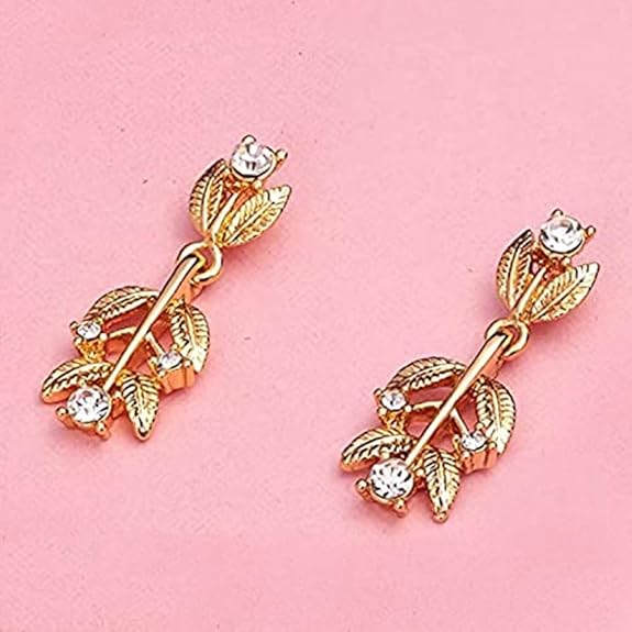 LukGud Gold Plated Austrian Crystals Necklace Set for Women