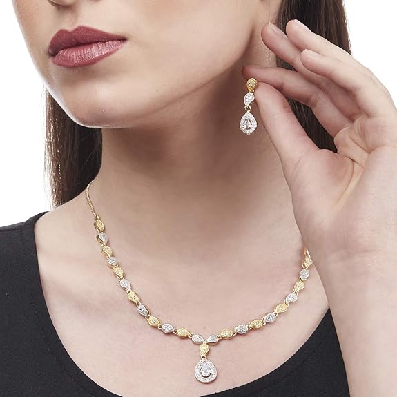 LukGud American Diamond Jewellery for Women and Girl