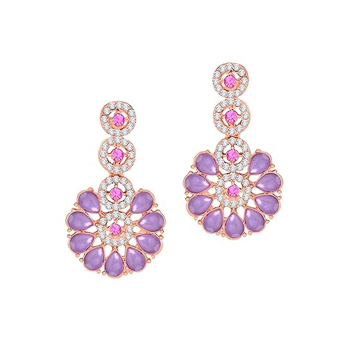 LukGud American Diamond Necklace Jewellery Set with Earrings for Women |