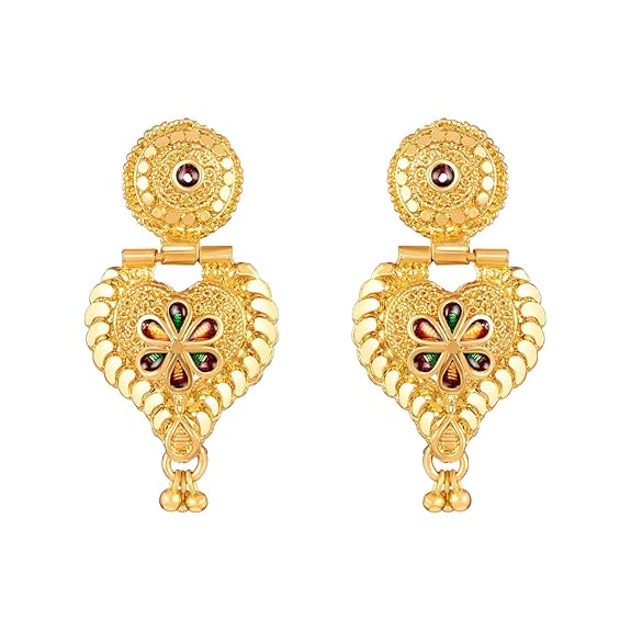 LukGud Latest Long Design Necklace Set For Women Traditional One Gram Gold Plated Jewellery Set for Women (Golden)