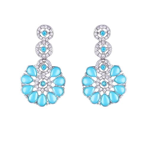 LukGud American Diamond Necklace Jewellery Set with Earrings for Women |