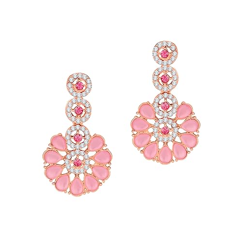 LukGud American Diamond Necklace Jewellery Set with Earrings for Women |