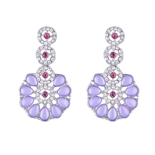 LuKGud American Diamond Necklace Jewellery Set with Earrings for Women