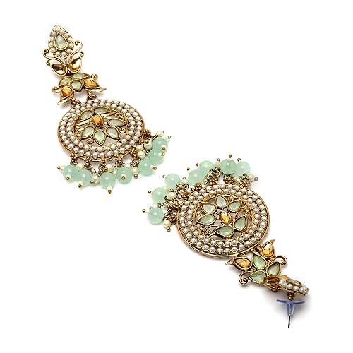 LukGud Gold-Plated Kundan studded Contemporary Jhumka/JhumkiEarrings for Girls and Women