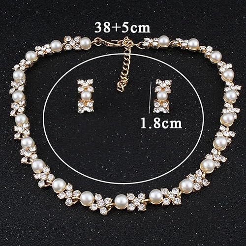 LukGud Necklace Jewellery Set for Women Latest Stylish Design Fancy Pearl Choker