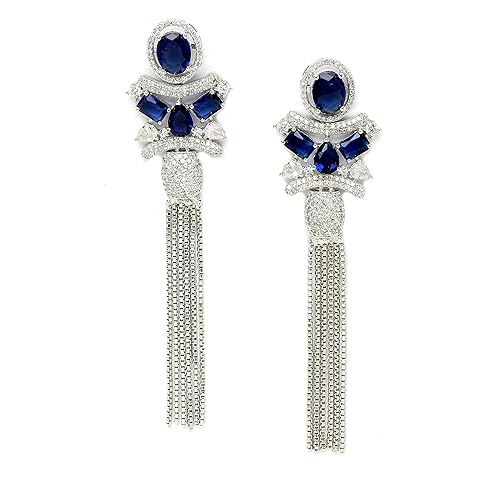 LukGud Silver Toned Drop Earrings For Women and Girls