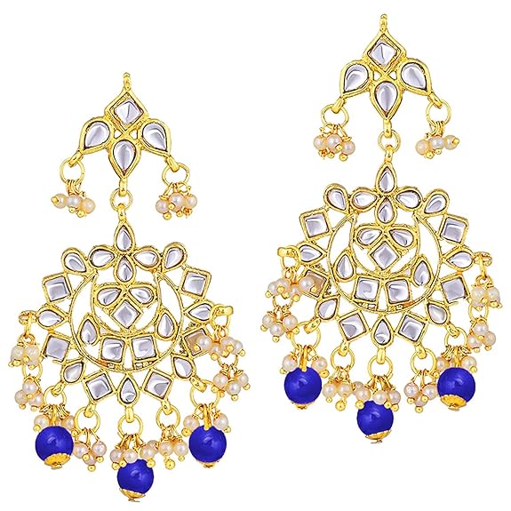 LukGud Ethnic Indian Traditional Jewellery Kundan Choker Necklace Earring Maang Tikka Set Gift for Women Girls