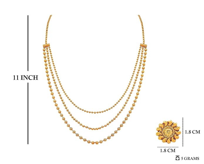 LuKgud Jewellery for Less Gold Plated Necklace & Earrings Set for Women