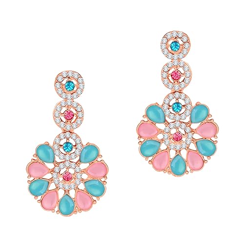 LukGud American Diamond Necklace Jewellery Set with Earrings for Women