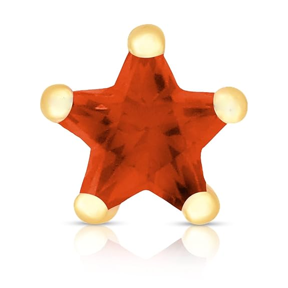 LukGud Yellow Gold Nose Pins Studs Jewellery For Women And Girl