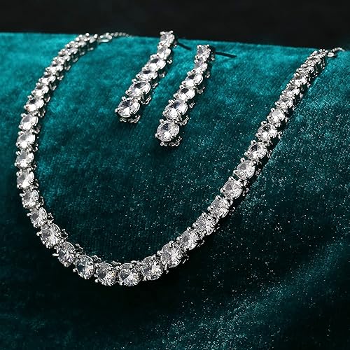 LukGud Gold Plated Handcrafted Circle Necklace Set for Women & Girls