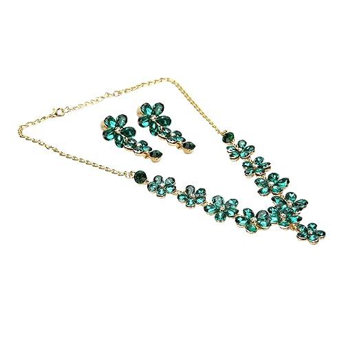 LukGud Crystal Choker Necklace Jewellery set with Earrings For Girls/Women