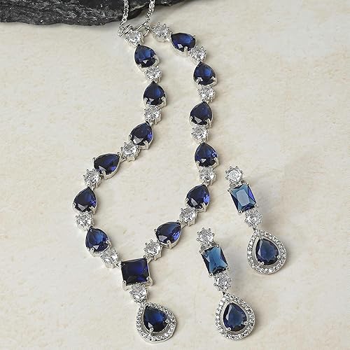 LukGud Necklace With Earrings Jewellery Set For Girls and Women