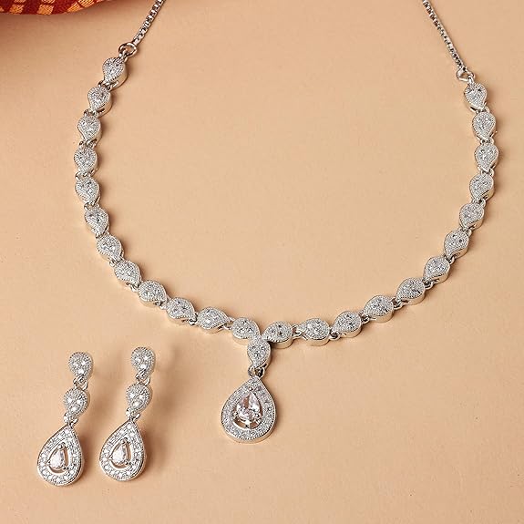 LukGud American Diamond Jewellery for Women and Girl