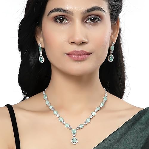 LukGud Necklace With Earrings Jewellery Set For Girls and Women