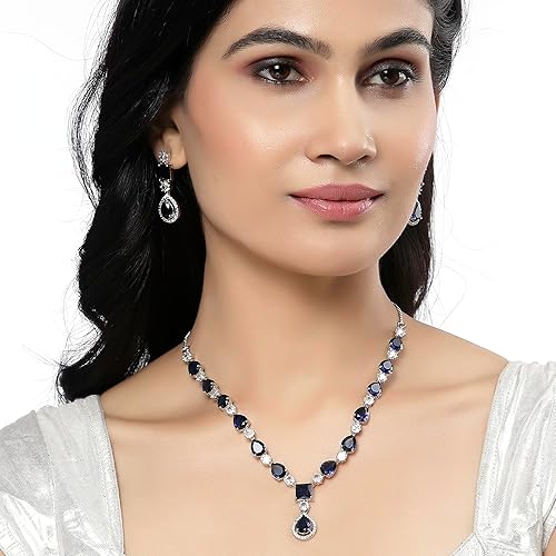 LukGud Necklace With Earrings Jewellery Set For Girls and Women