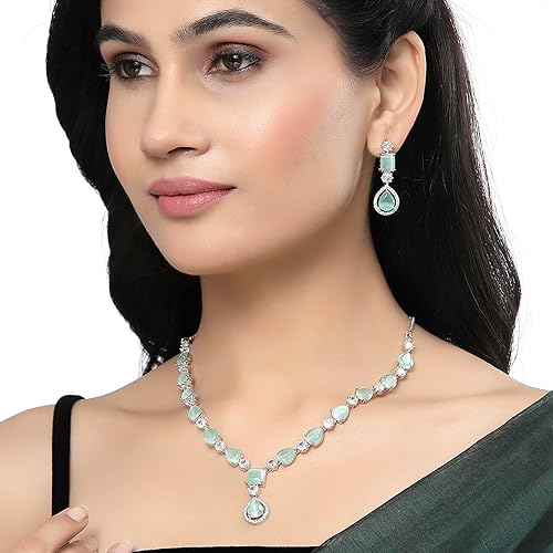 LukGud Necklace With Earrings Jewellery Set For Girls and Women