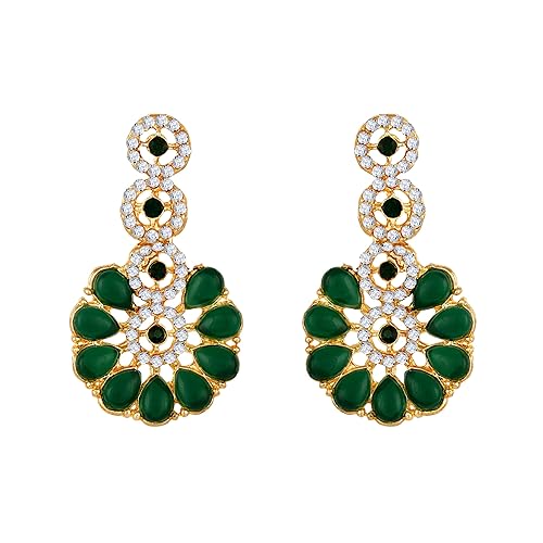 LukGud American Diamond Necklace Jewellery Set with Earrings for Women |