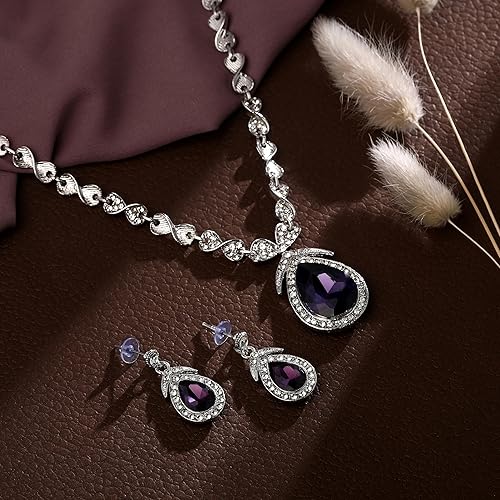 LukGud Stylish Necklace Jewellery Set for Women and Girls |