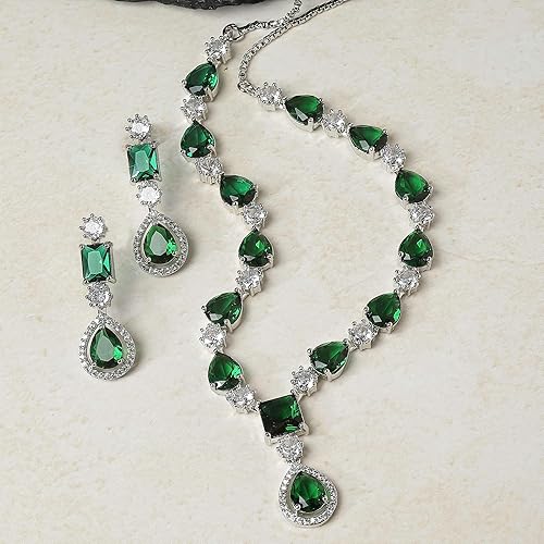 LukGud Necklace With Earrings Jewellery Set For Girls and Women