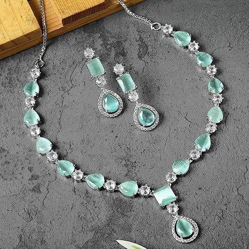 LukGud Necklace With Earrings Jewellery Set For Girls and Women