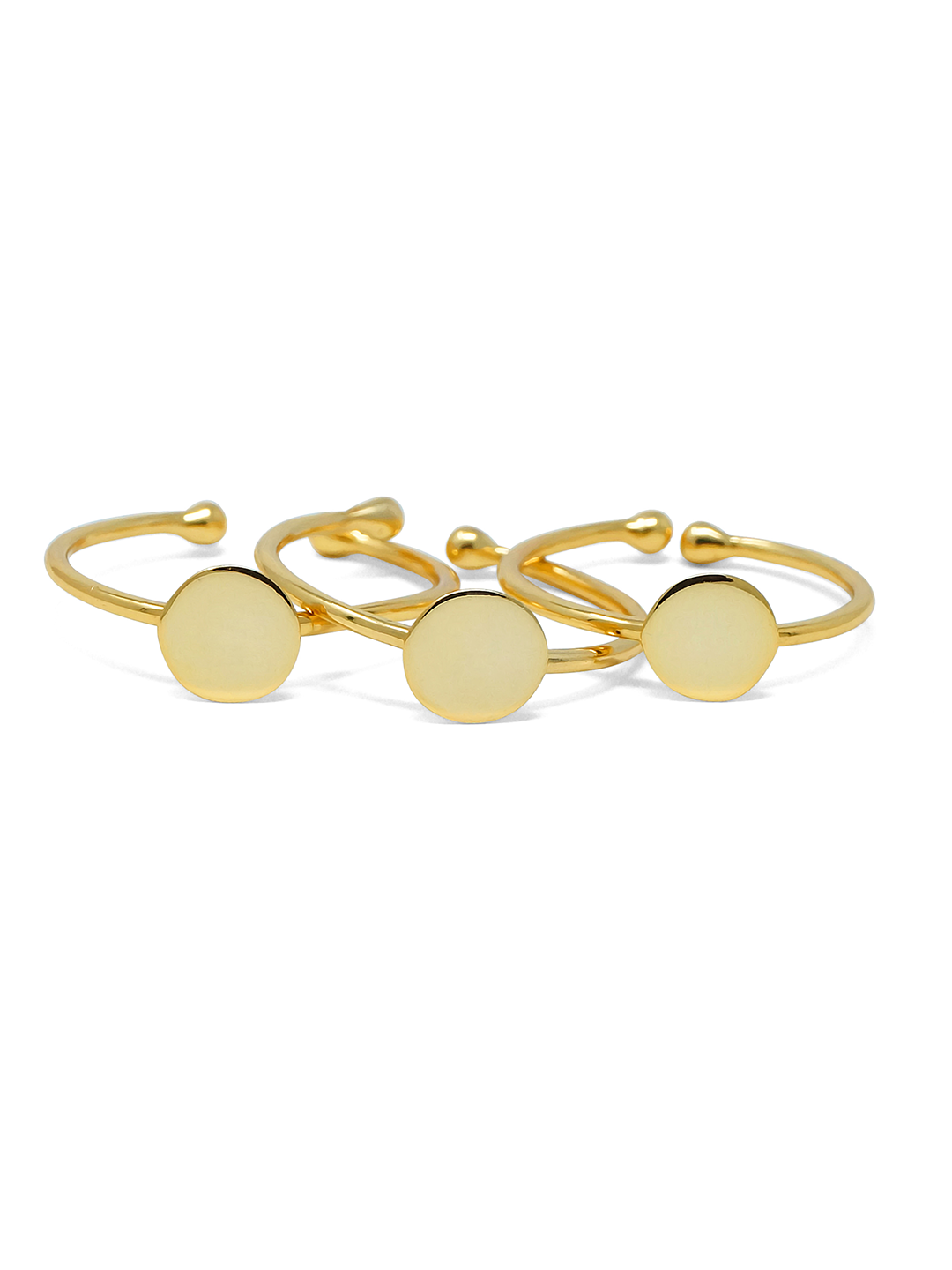 LukGud Imperfectly Perfect Sterling Silver Stackable Rings