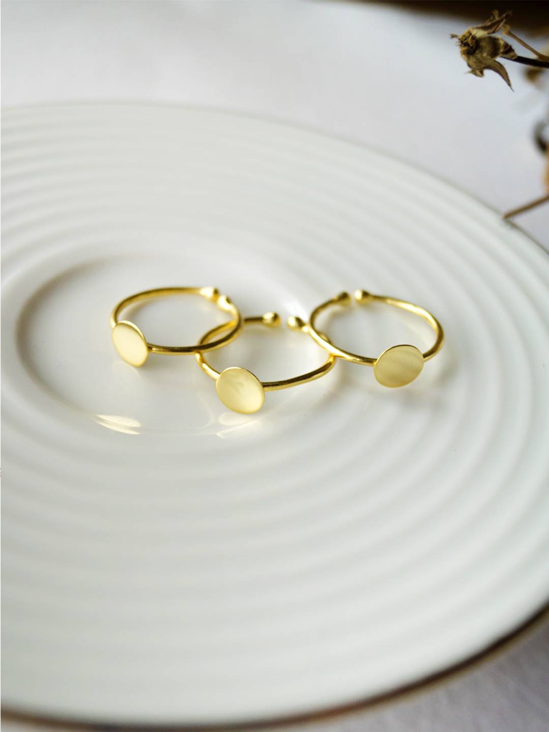 LukGud Imperfectly Perfect Sterling Silver Stackable Rings