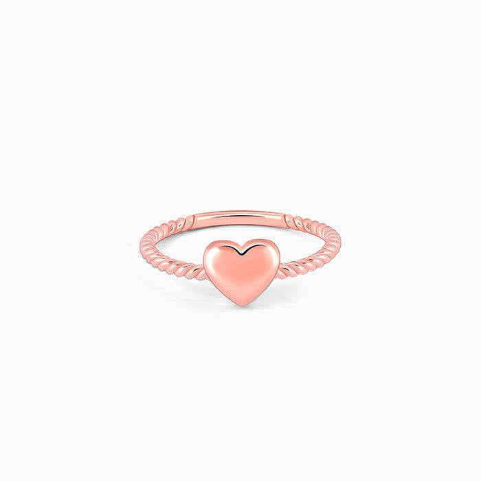 LukGud 925 Silver Rose Gold Purely Yours Ring (Size 12)