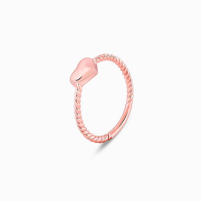 LukGud 925 Silver Rose Gold Purely Yours Ring (Size 12)