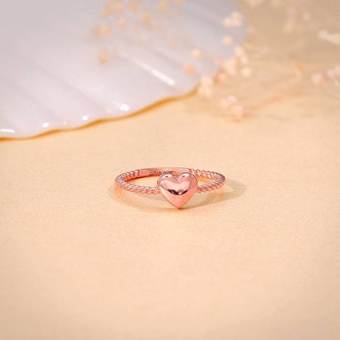 LukGud 925 Silver Rose Gold Purely Yours Ring (Size 12)