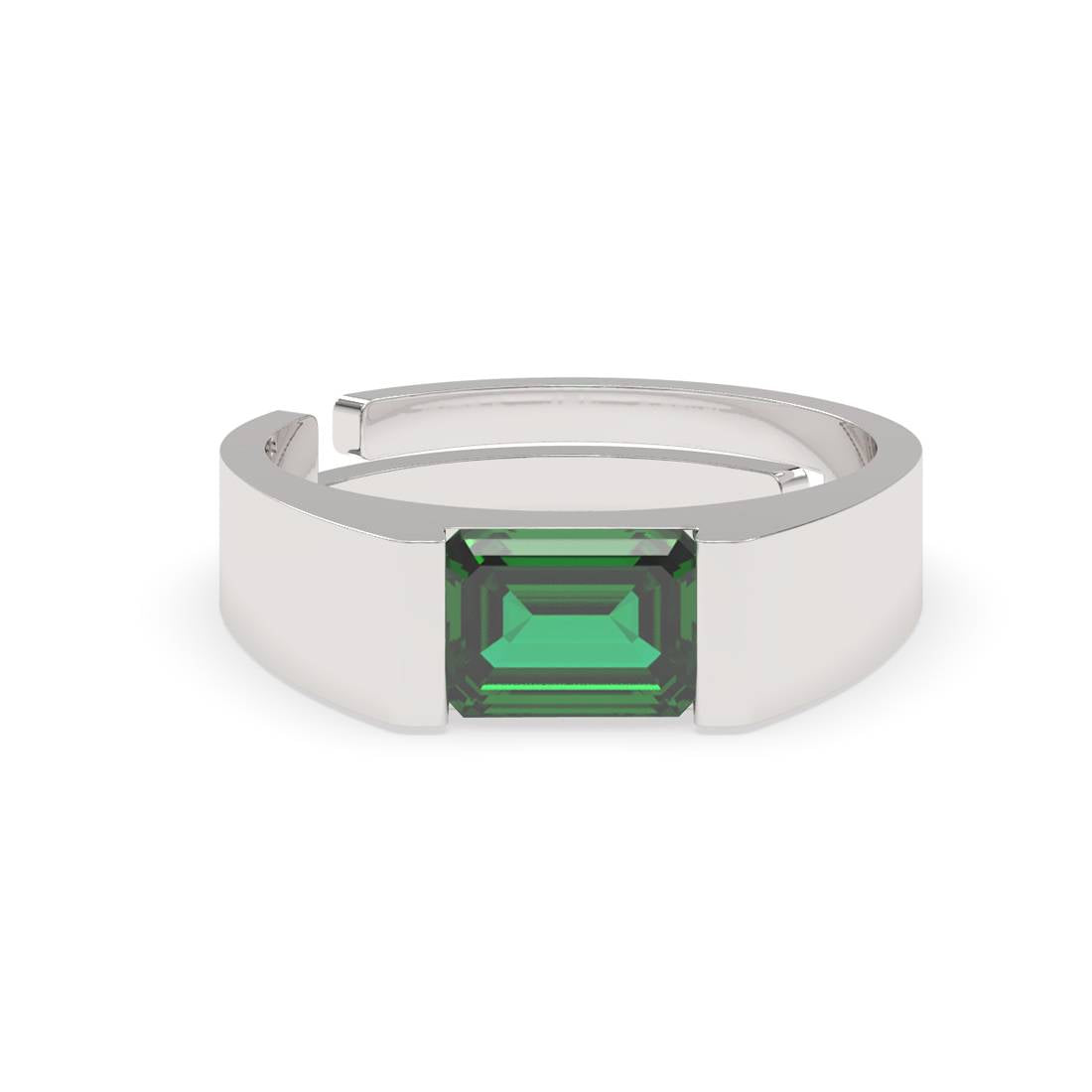 LukGud Silver Ring For Men & Boys (Adjustable)