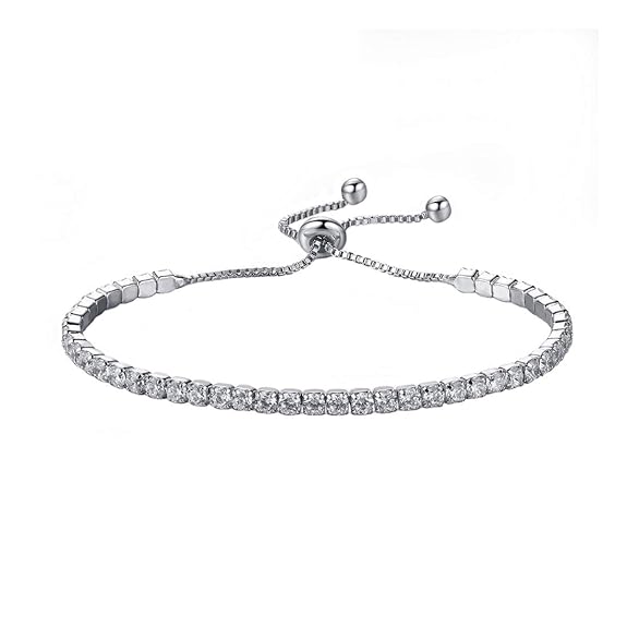 LukGud Bracelet for Women & Girls Crystal Bracelets | Adjustable Chain Bracelet