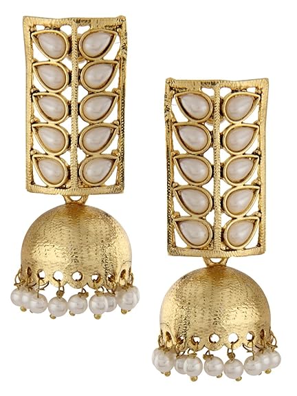 LukGud Traditional Pearl Jewellery Stylish Fancy Jhumki/Jhumka Earrings For Women and Girls