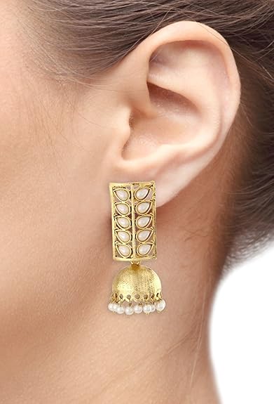 LukGud Traditional Pearl Jewellery Stylish Fancy Jhumki/Jhumka Earrings For Women and Girls