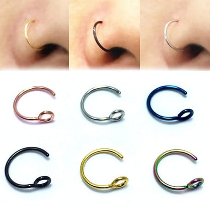 LukGud 8mm Nose Rings Studs Piercings Hoop Jewelry Girls and Women