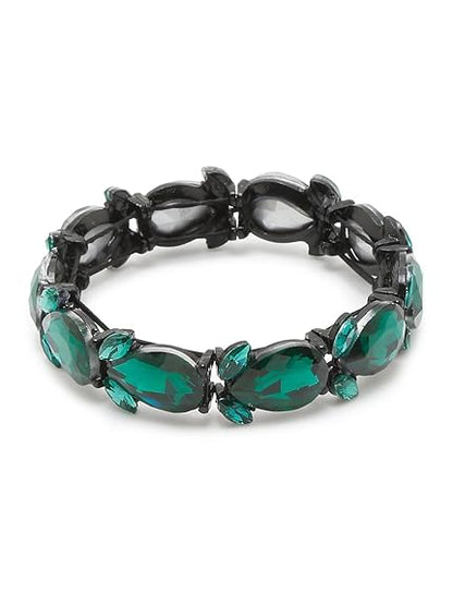 LukGud Stylish Celebrity Inspired Crystal Bracelets for Women and Girls