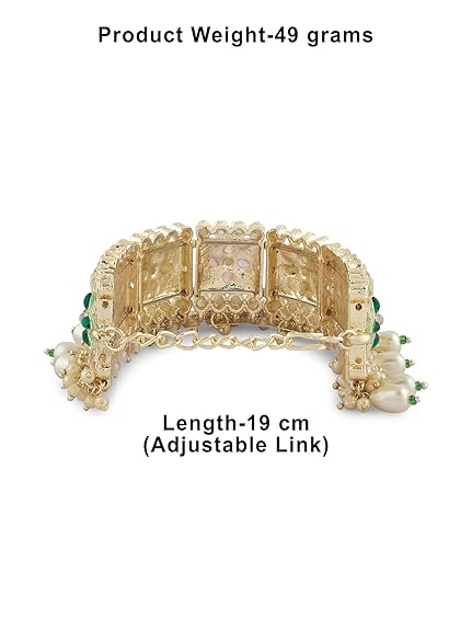 LukGud Multi Colour Enamel Kundan & Beads Ethnic Bracelet For Women