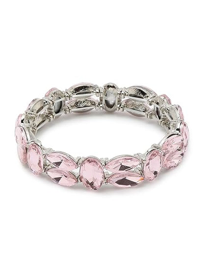 LukGud Stylish Celebrity Inspired Crystal Bracelets for Women and Girls