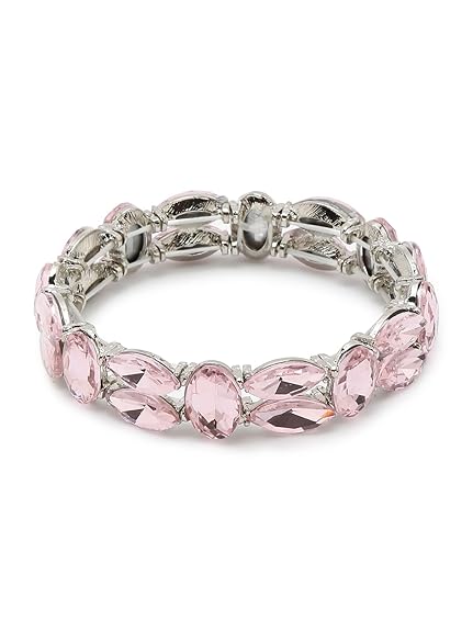 LukGud Stylish Celebrity Inspired Crystal Bracelets for Women and Girls