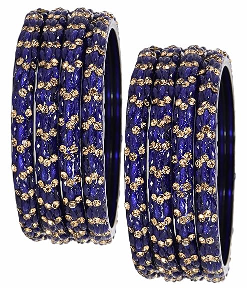 LukGud Stylish Bangles For Women Wedding, Party - Set of 8 Bangles